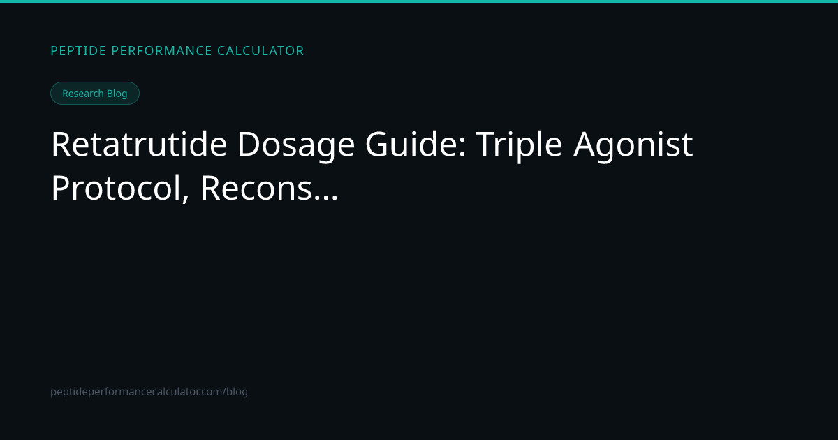 Retatrutide Dosage Guide | Peptide Performance Calculator